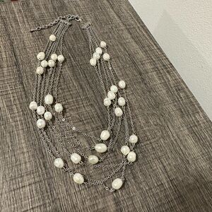 Fresh water pearl statement necklace